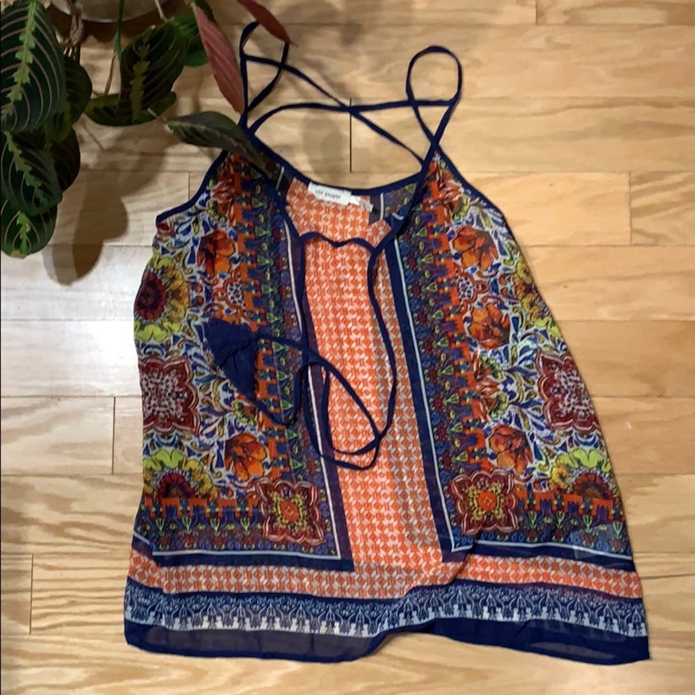 Blu Pepper Boho Tank Top